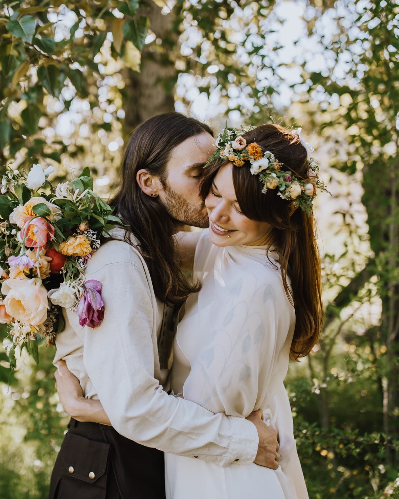 An outdoor wedding ceremony on Salt Spring Island
